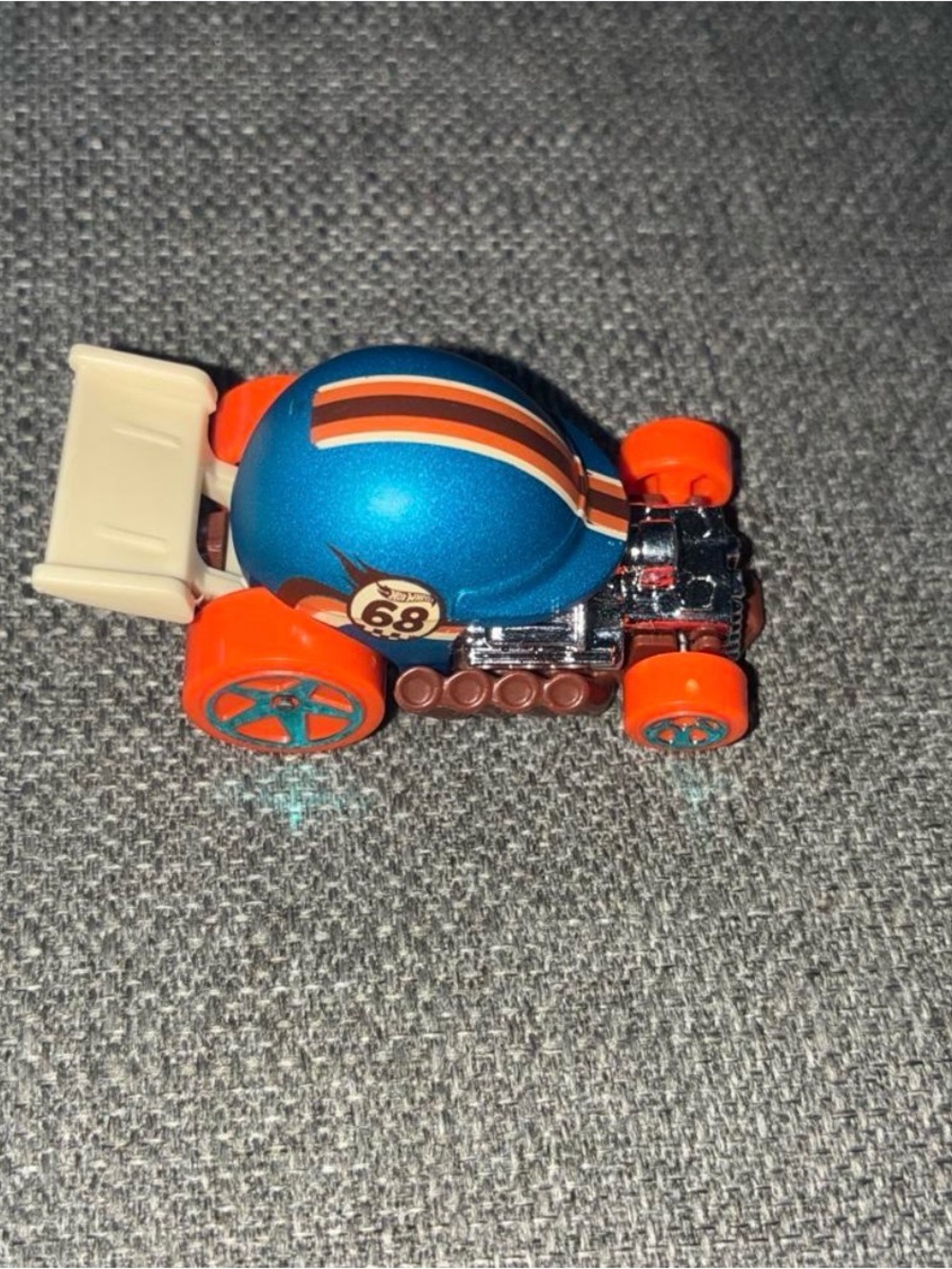 Blue & Orange Mattel Hot Wheels HEAD GASKET Racer Toy Car